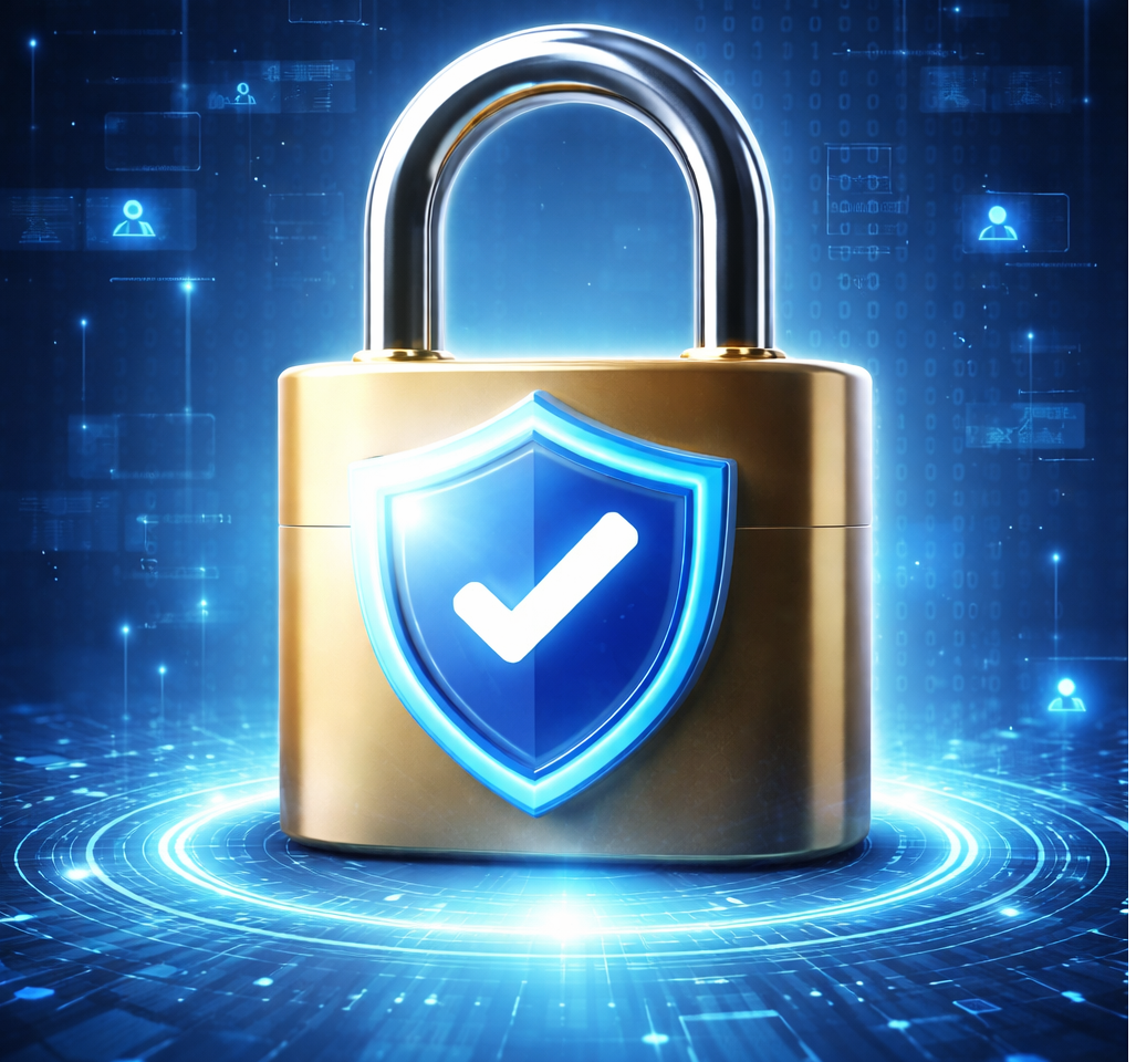 Security lock illustration